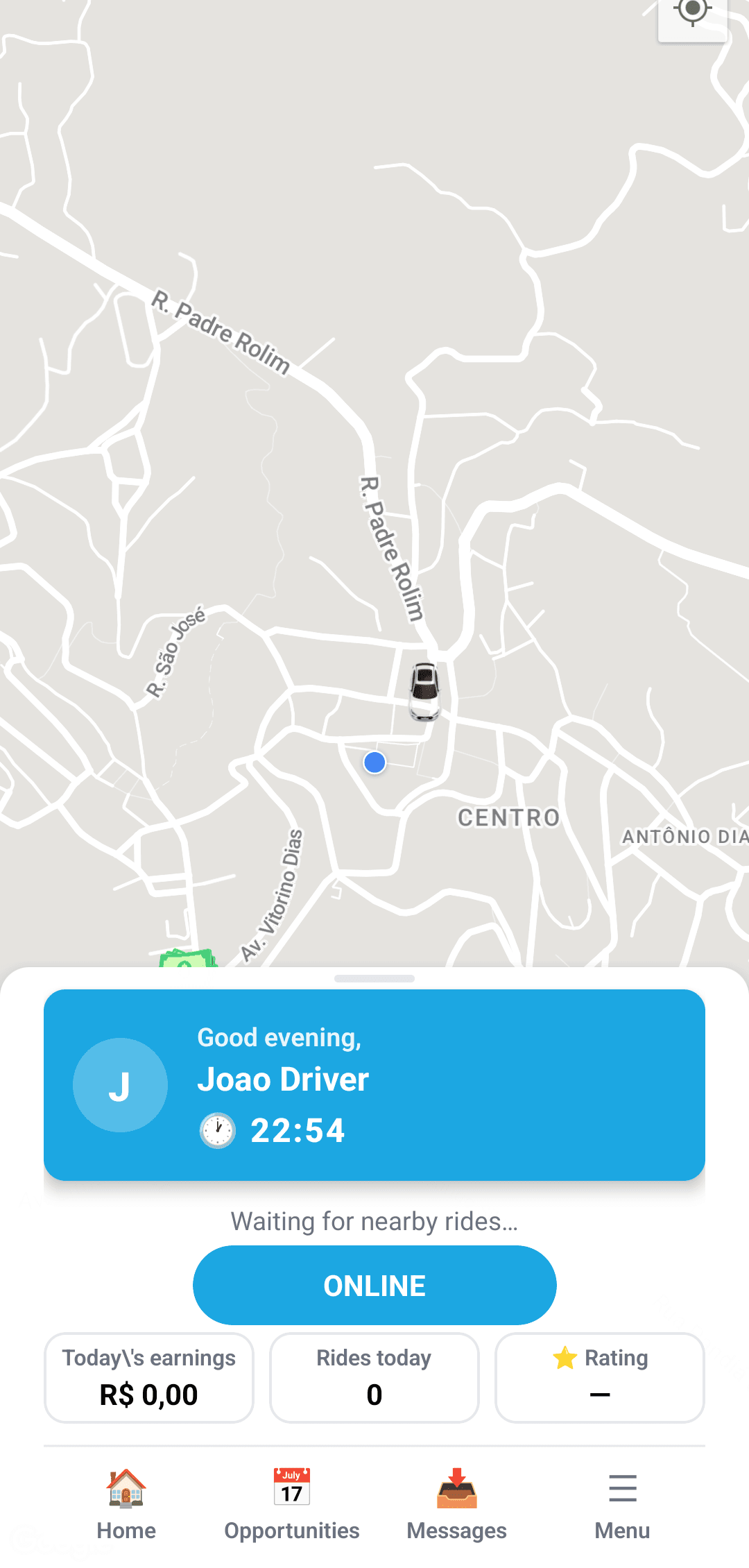 App do motorista speed — tema speed